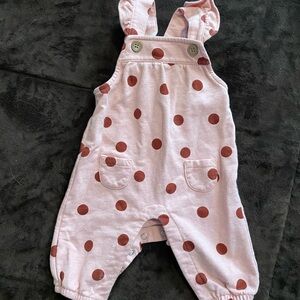 Pink Polka Dot Kids Overalls